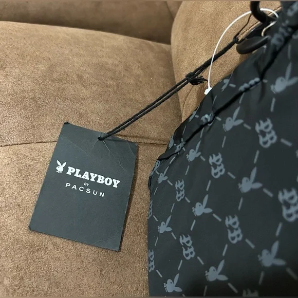 Playboy By Pacsun Black Monogram Crossbody Bag - Picture 2 of 8